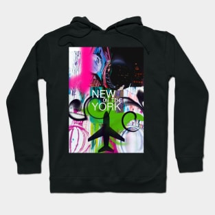 New York abstract Hoodie